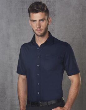Will IV Men's Dobby Striped Taped S/S Shirts