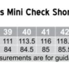 Size chart for mens short sleeve shirt, showing chest and body length in centimeters.
