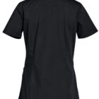 Black short-sleeve t-shirt shown from the back on a plain white background.