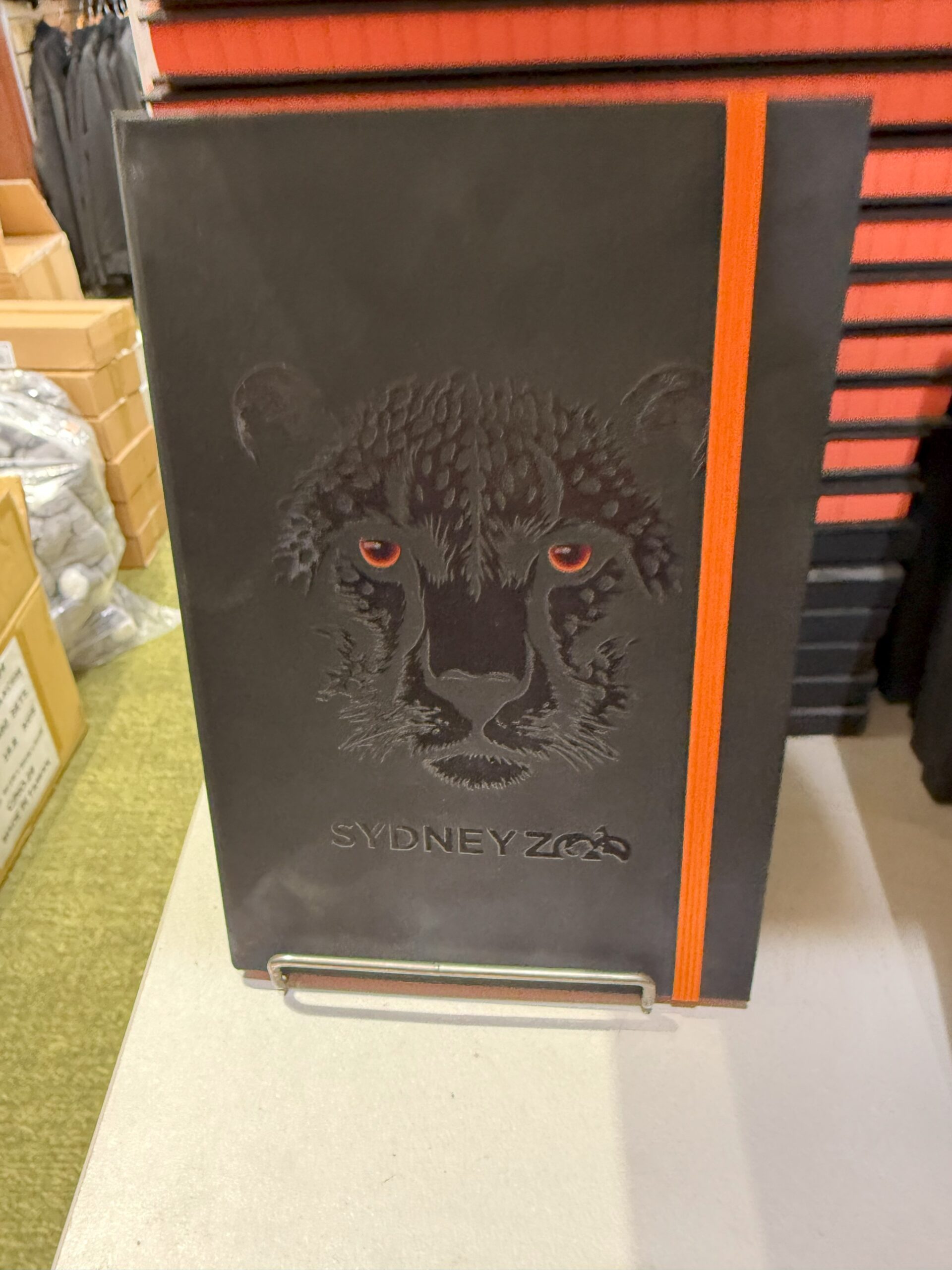 Black Sydney Zoo notebook, part of our zoo merchandise for experience seekers.