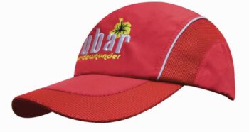 Spring Woven Fabric Caps with Mesh to Side Panels and Peak