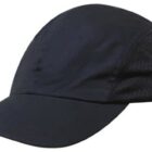 A Brushed Cotton Cap in plain black with a curved brim shown on a white background.