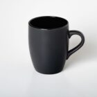 A plain black Caribbean Mug with a handle sits against a white background.