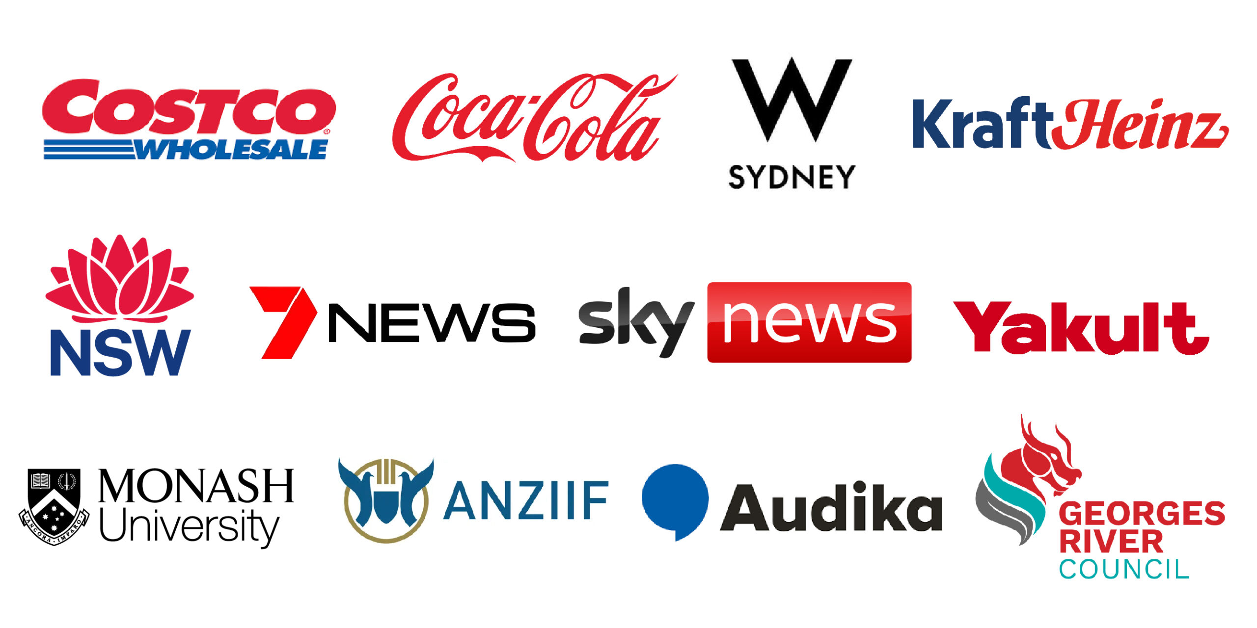 A collection of Australian company logos, ideal for promotional products Canberra businesses.