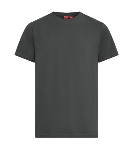 Redland Cotton Tee, short-sleeve, in plain dark gray on a white background.