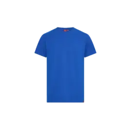 Plain blue short-sleeve t-shirt, perfect for use as promotional products.