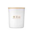 The Curated Host Hampers: elegant white candle jar with bamboo lid for thoughtful gifting.