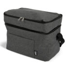 Gray insulated lunch bag with zipper, ideal for The Executive Celebration Hampers.