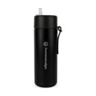 The Corporate Setup Hampers: Black PrecisionLedger bottle with lid, straw, and strap.