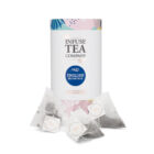 A canister of English Breakfast tea with 3 pyramid bags for The Morning Meeting Hampers.