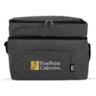 Gray insulated lunch bag with The Chandon Milestone Hampers logo—ideal for milestone hampers.