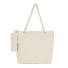 The Business Break Hampers: Beige canvas tote with rope handles, zip pouch—great for gifts.