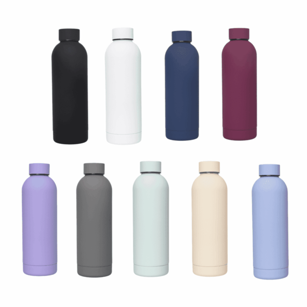 Ten Brit Bottles - 750ml Single Wall in solid colors, displayed on a white background.