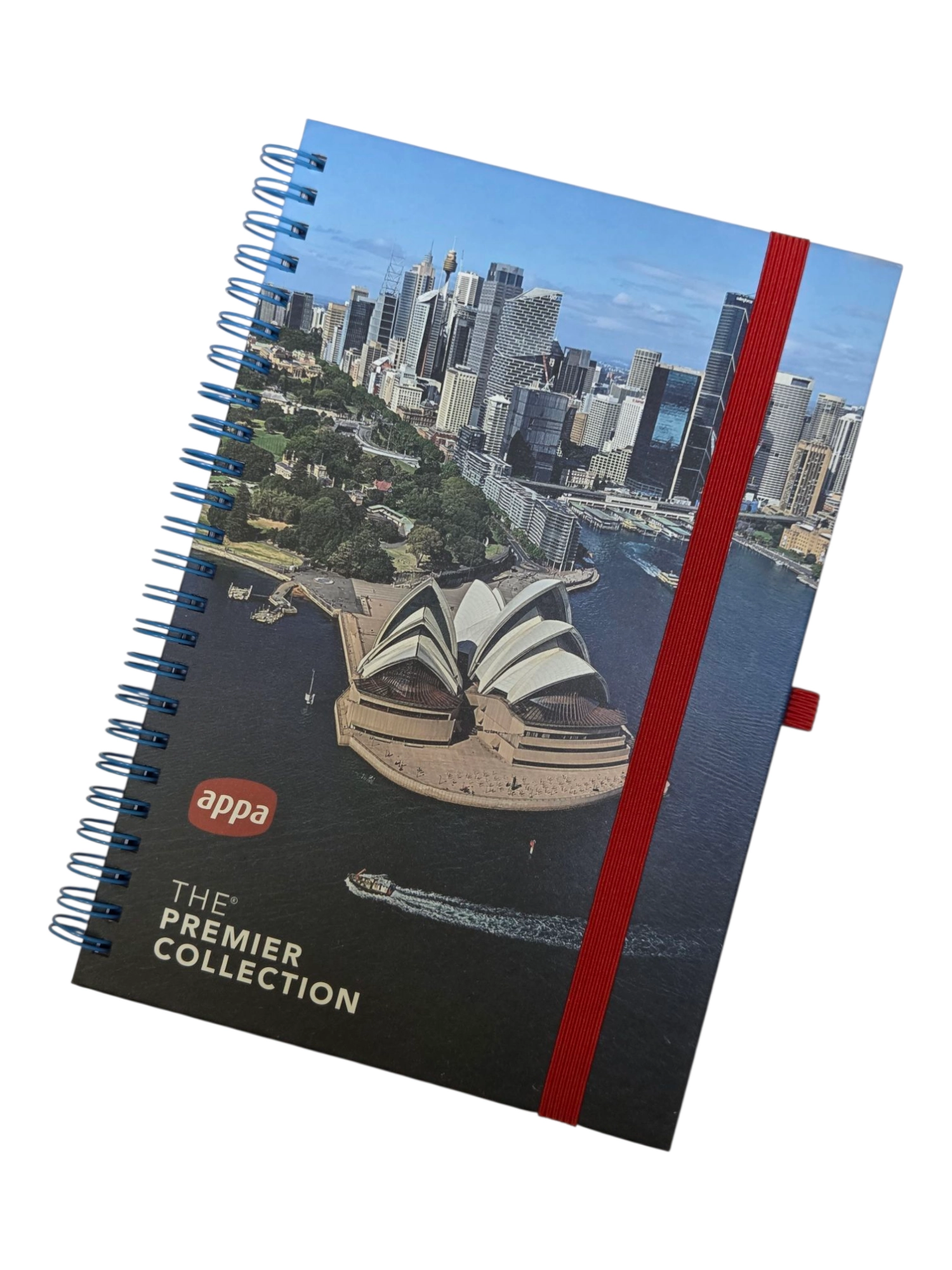 Spiral notebook for Not-for-Profit Organisations, featuring the Sydney Opera House skyline cover.