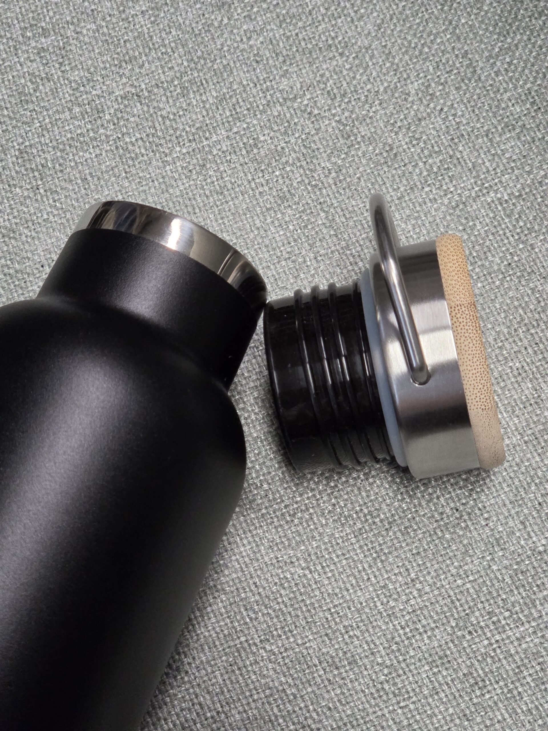 the bottle with thw lid opened