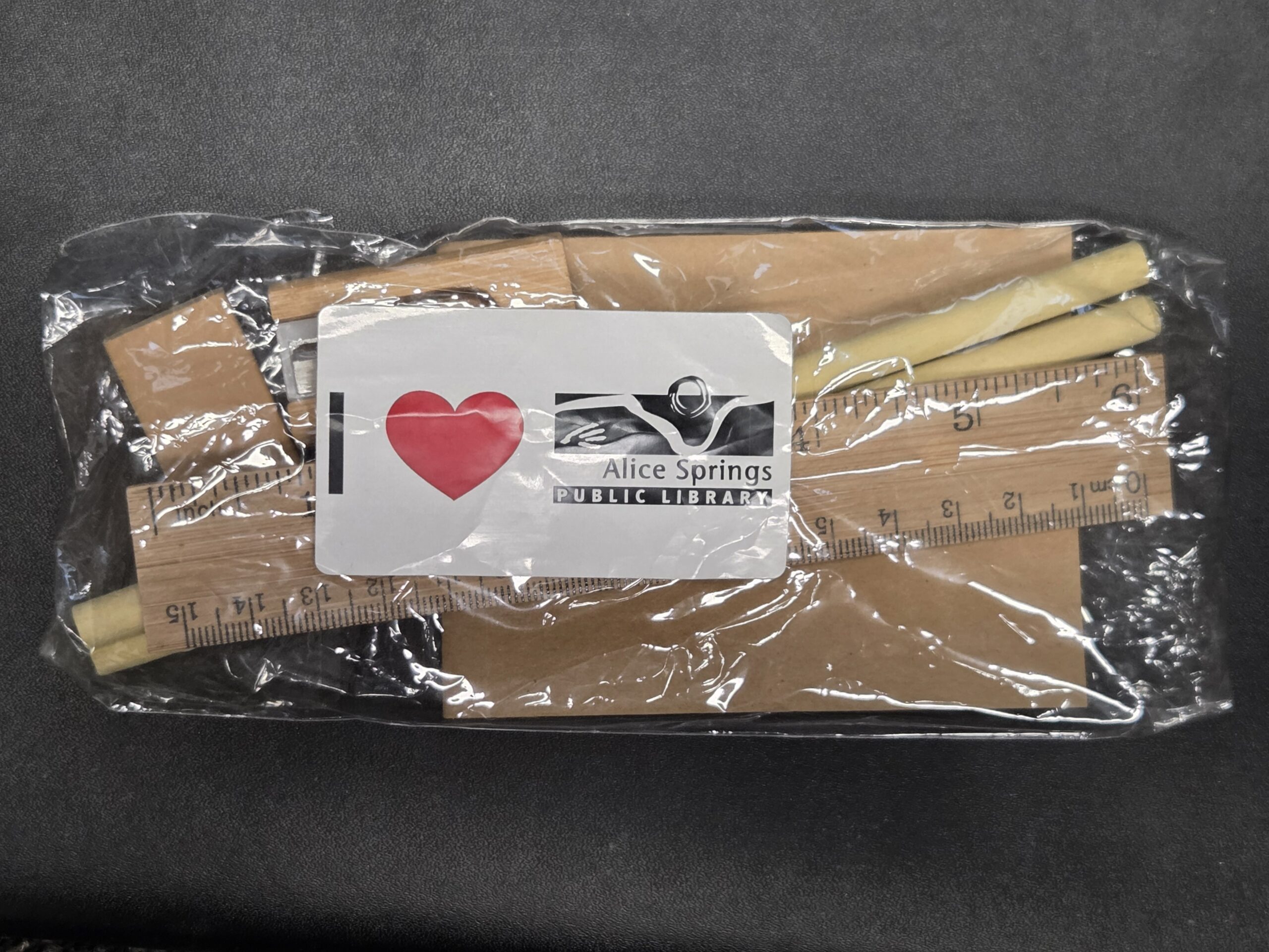 stationery set with i love alice springs sticker