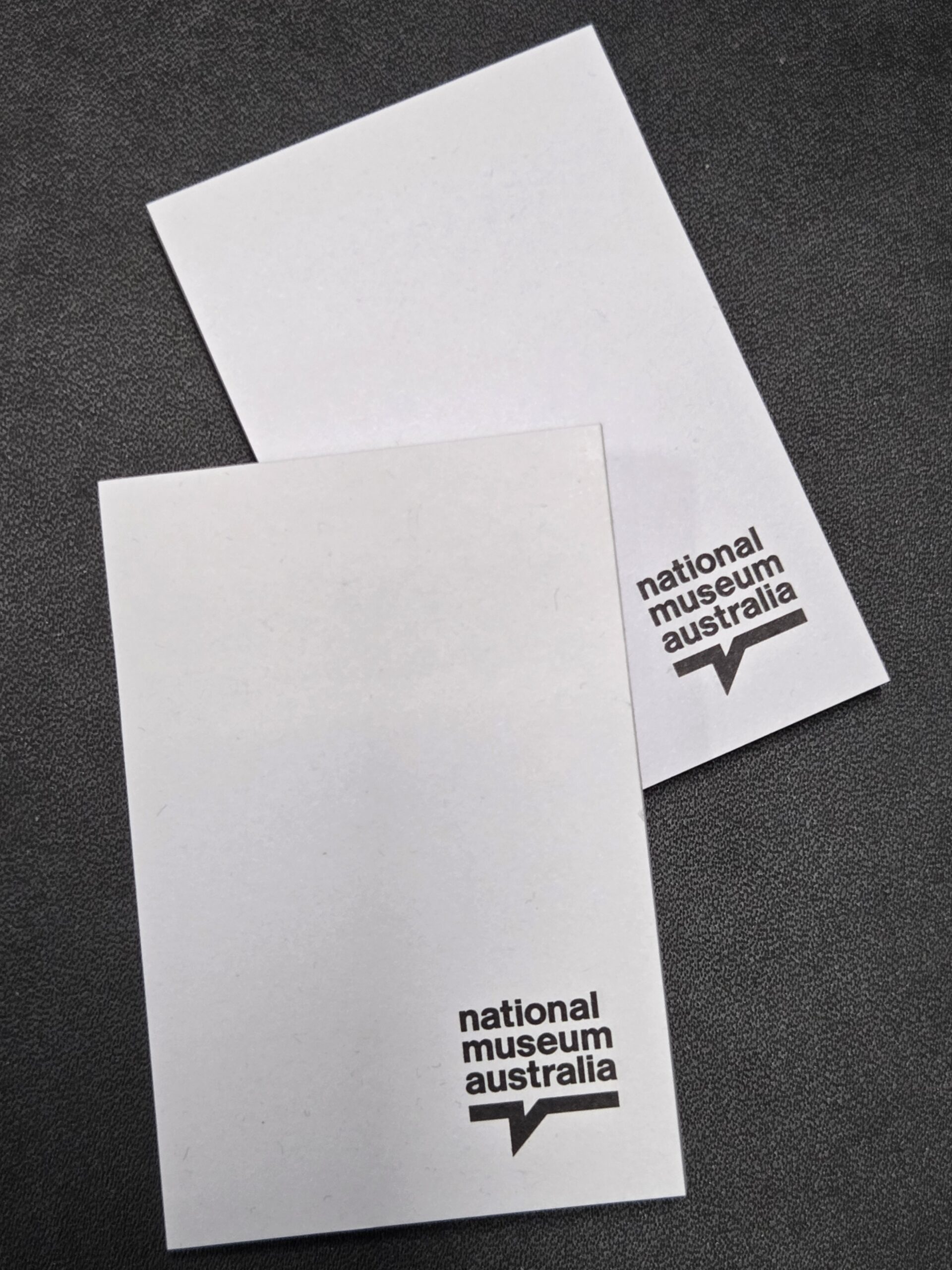 2 notepads with National Museum Australia logo