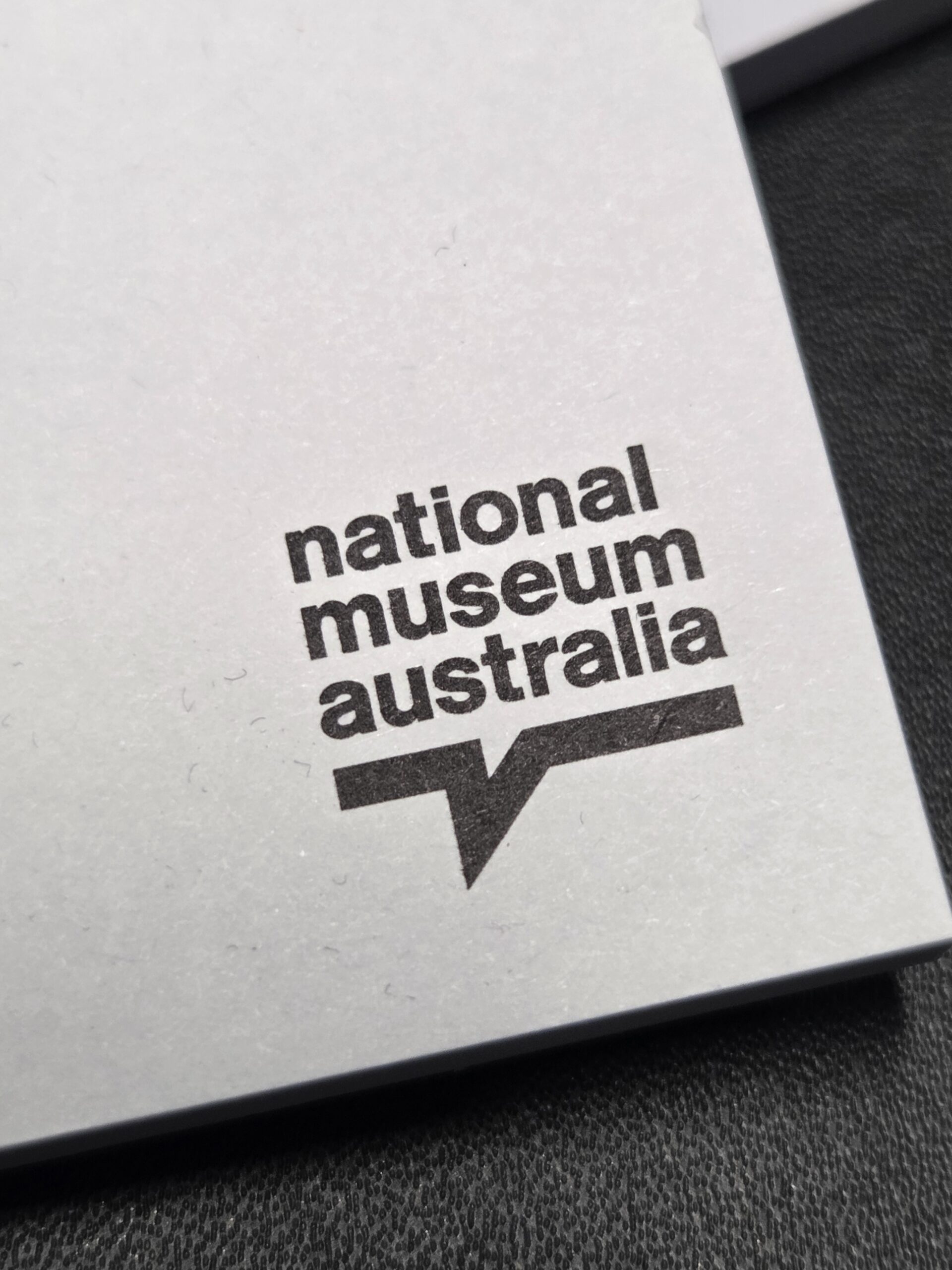 close up view of the print on the notepad