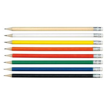 Eight sharpened Taylor & Francis pencils in various colors, arranged on a white background.