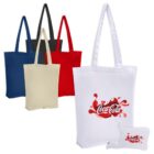Five Event Eco Calico Bags - rush, one white with Coca-Cola logo, shown with matching pouch.