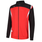 Year 12 School Leaver Jackets in red and black with white accents on a plain white background.