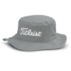Gray bucket hat with Titleist logo in white script on the front.