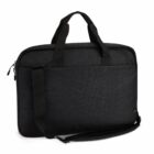 A black laptop bag with handles and a detachable shoulder strap.