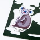 A cartoon koala sticker next to its cut-out slot, labeled KOALA.