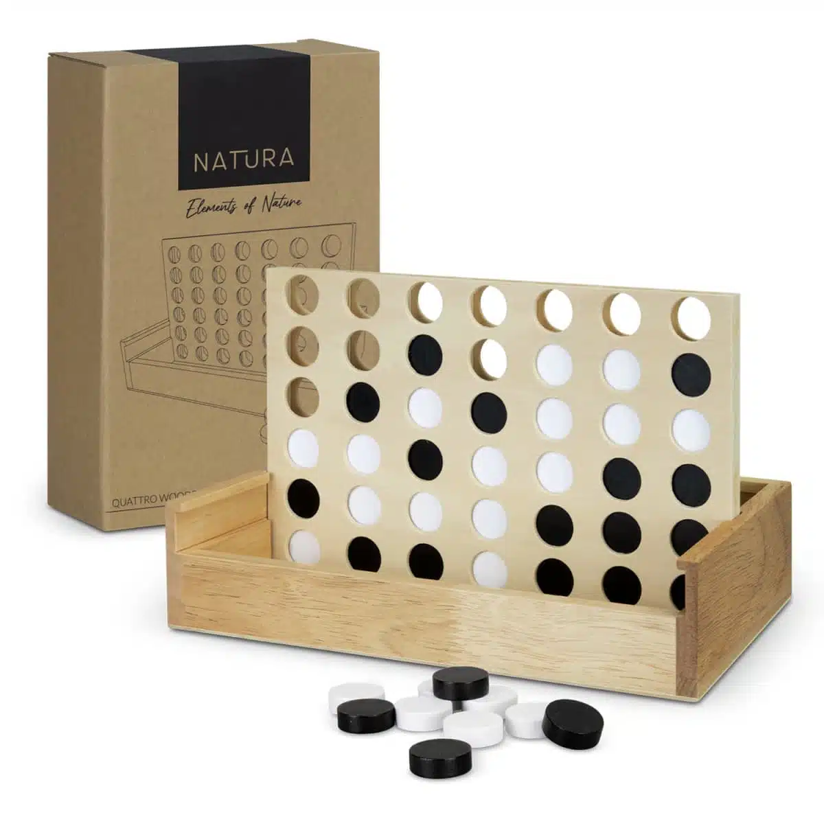 Wooden Four-in-a-Row Board Games