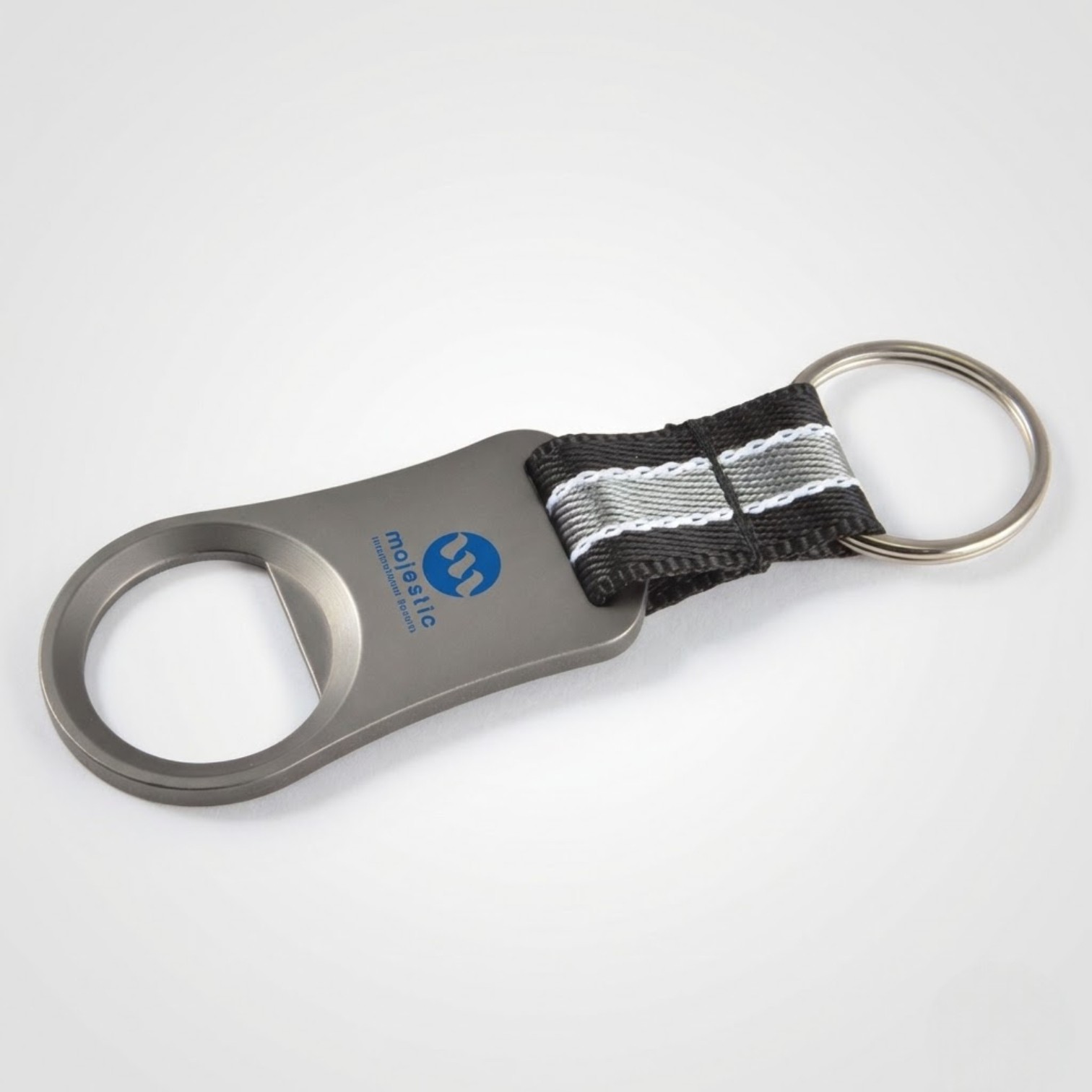 Keychain with bottle opener—a handy promotional product under $5 on a plain background.