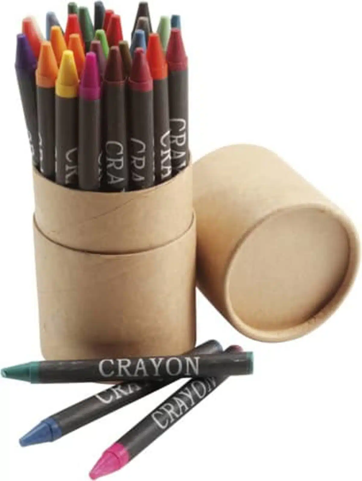 Cardboard Tube and Crayons