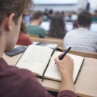Student uses Write Right Notebooks for handwritten notes in class.