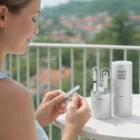 Woman filing nails with Corporate Gifts - The San Martina, ideal for customization and gifting.