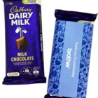 Two Cadbury Dairy Milk chocolate bars, one unwrapped with a blue Thank you wrapper.