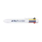White multi-color pen labeled SkyBounder with five colored ink selectors.