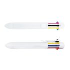 Two white multi-color pens with red, blue, black, and yellow ink selectors.