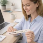 Woman holding a Large Emery Board Personalised Gifts, ideal for custom presents.