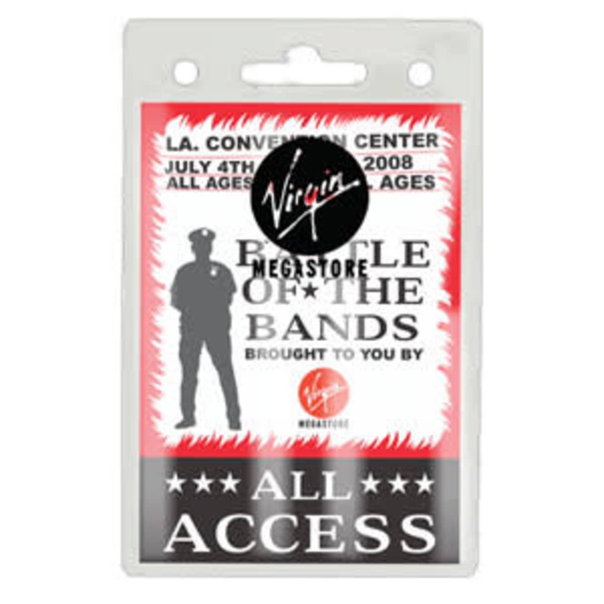 All-access pass for Virgin Megastores Battle of the Bands event at LA Convention Center.