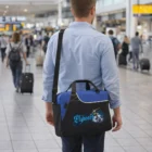 Man at airport with Pivot BriefCases Flyboard bag over his shoulder.