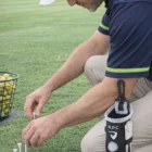 Mini Golfer Gift Pouches clip to belt, hold balls; perfect for teeing off on the grass.