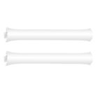 Two white cylindrical sticks with slightly flared ends, shown on a white background.