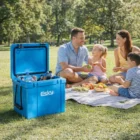 Family enjoying a picnic with food and Esky Cooler Boxes 25L on a blanket in the park.