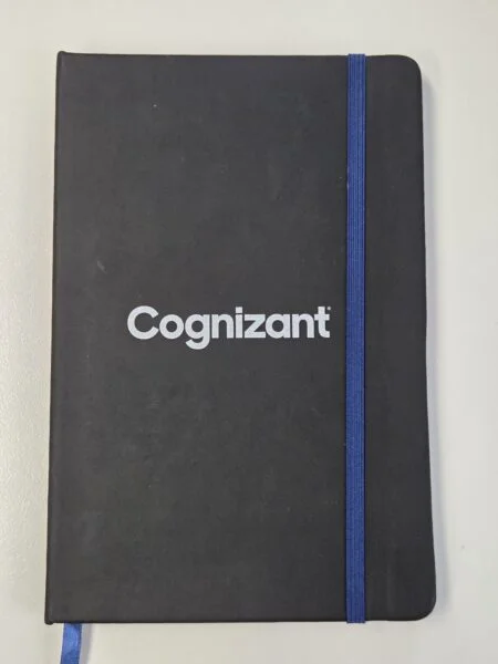 Black notebook with Cognizant logo—perfect for 2026 Aussie business essentials.