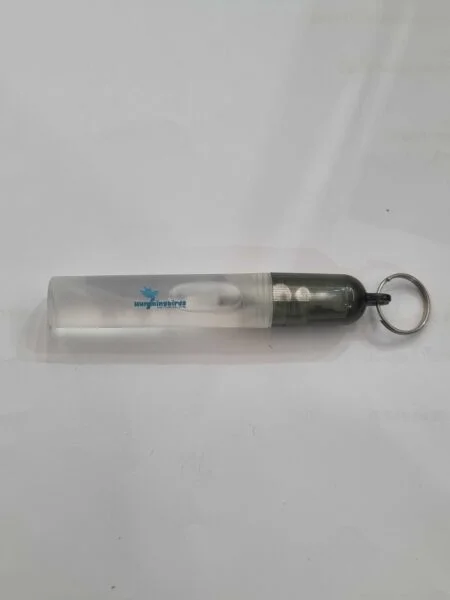 Clear plastic spray bottle with keyring, ideal for Early Learning Centre use.