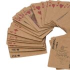 A fanned-out deck of playing cards next to a neatly stacked pile on a white background.