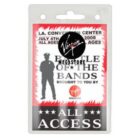 All access badge for Virgin Megastore Battle of the Bands at LA Convention Center, 2008.