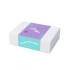 White gift box with purple and teal labels reading Just for You and You helped make it happen!.