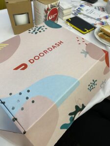 box with doordash logo