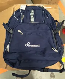 backpack customised with logo