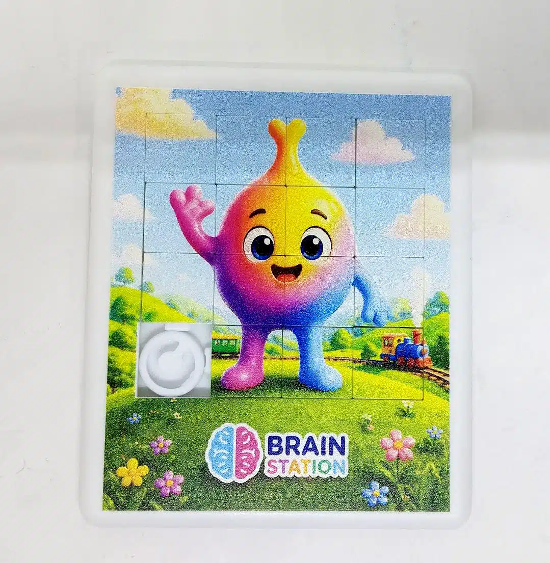 puzzle printed with brain station logo